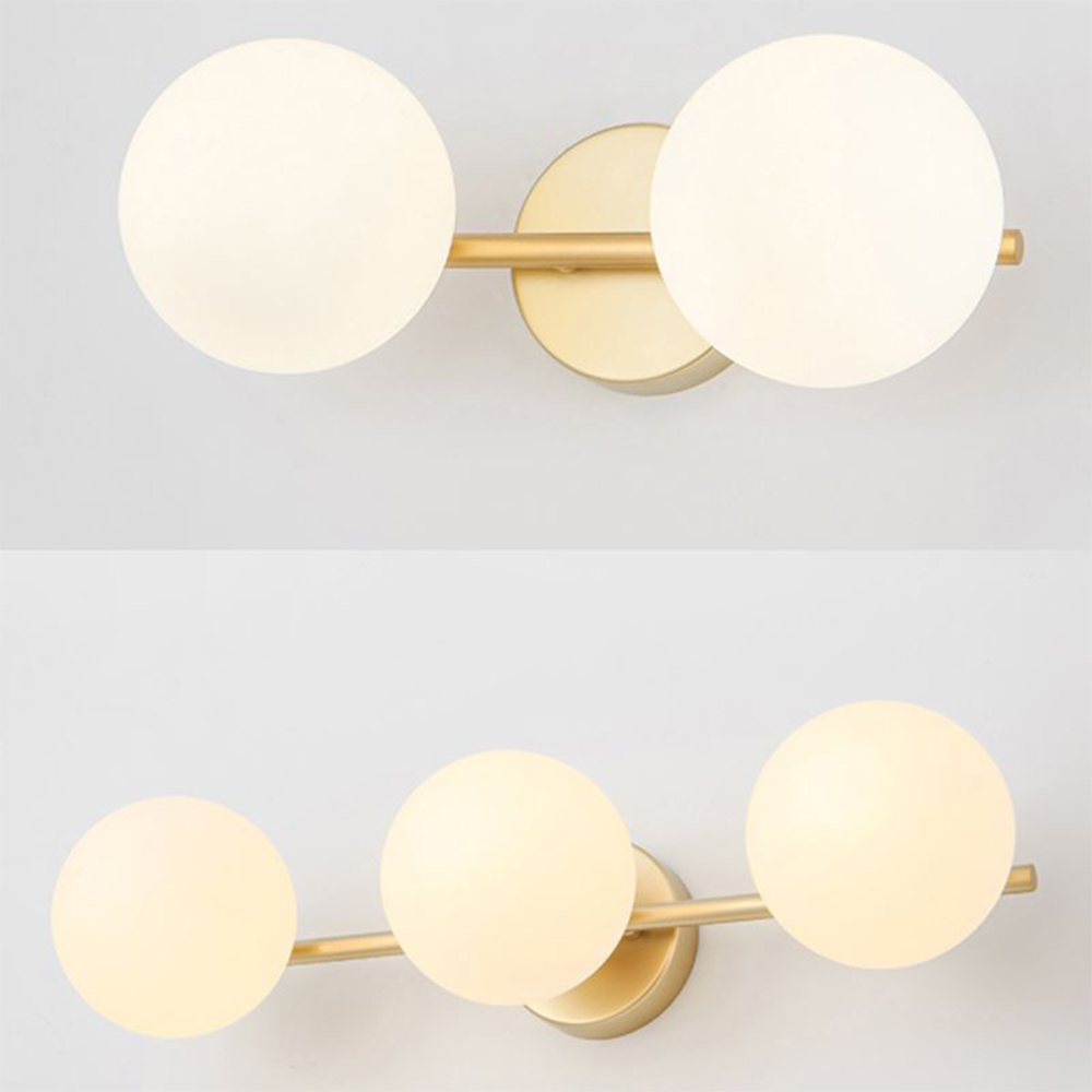 Valentina Applique Murale à miroir LED Vanity Métal Verre Simple Blanc Salle de Bain