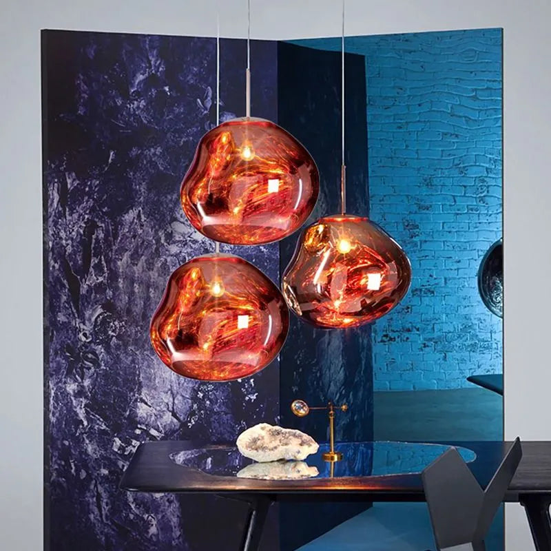 Valentina Suspension Moderne en Verre Coloré Irregulier