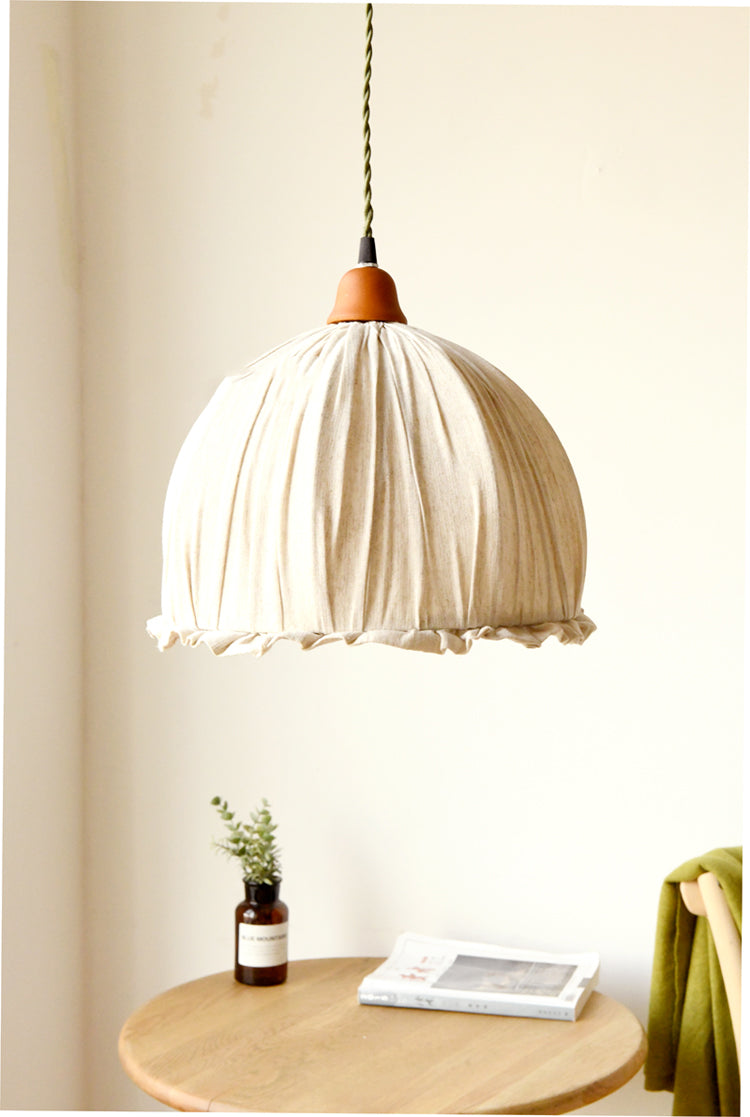 Arisha Suspension Dôme Vintage, Tissu, Beige, Salon/Chambre