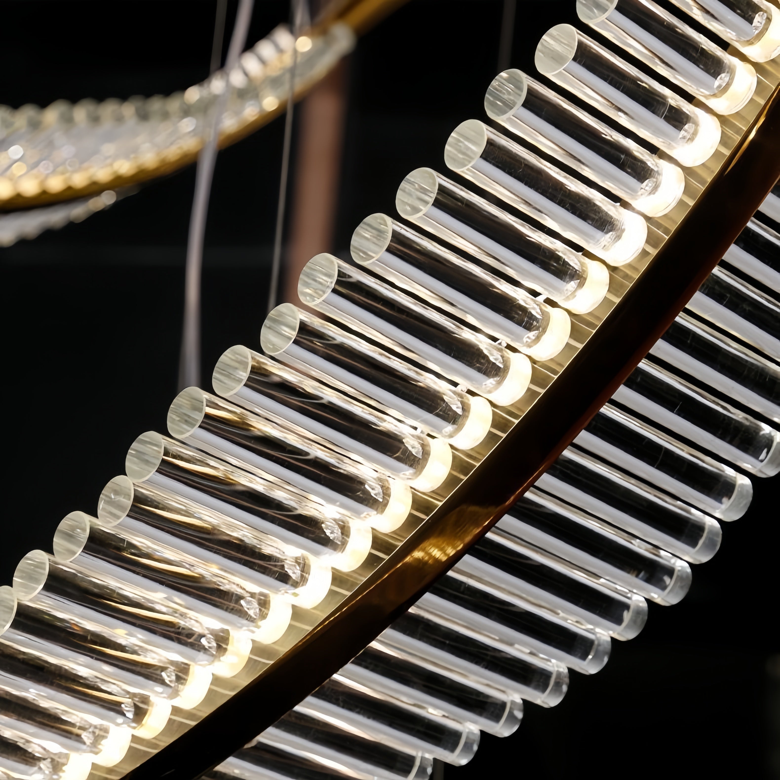 Arisha Nordique Luxe LED Suspension Métal Acrylique Hôtel Salon