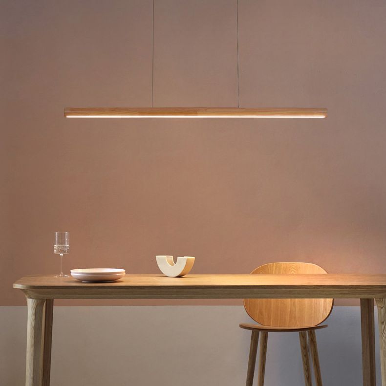 Muto Moderne LED Suspension Métal Bois Chambre à coucher Salon