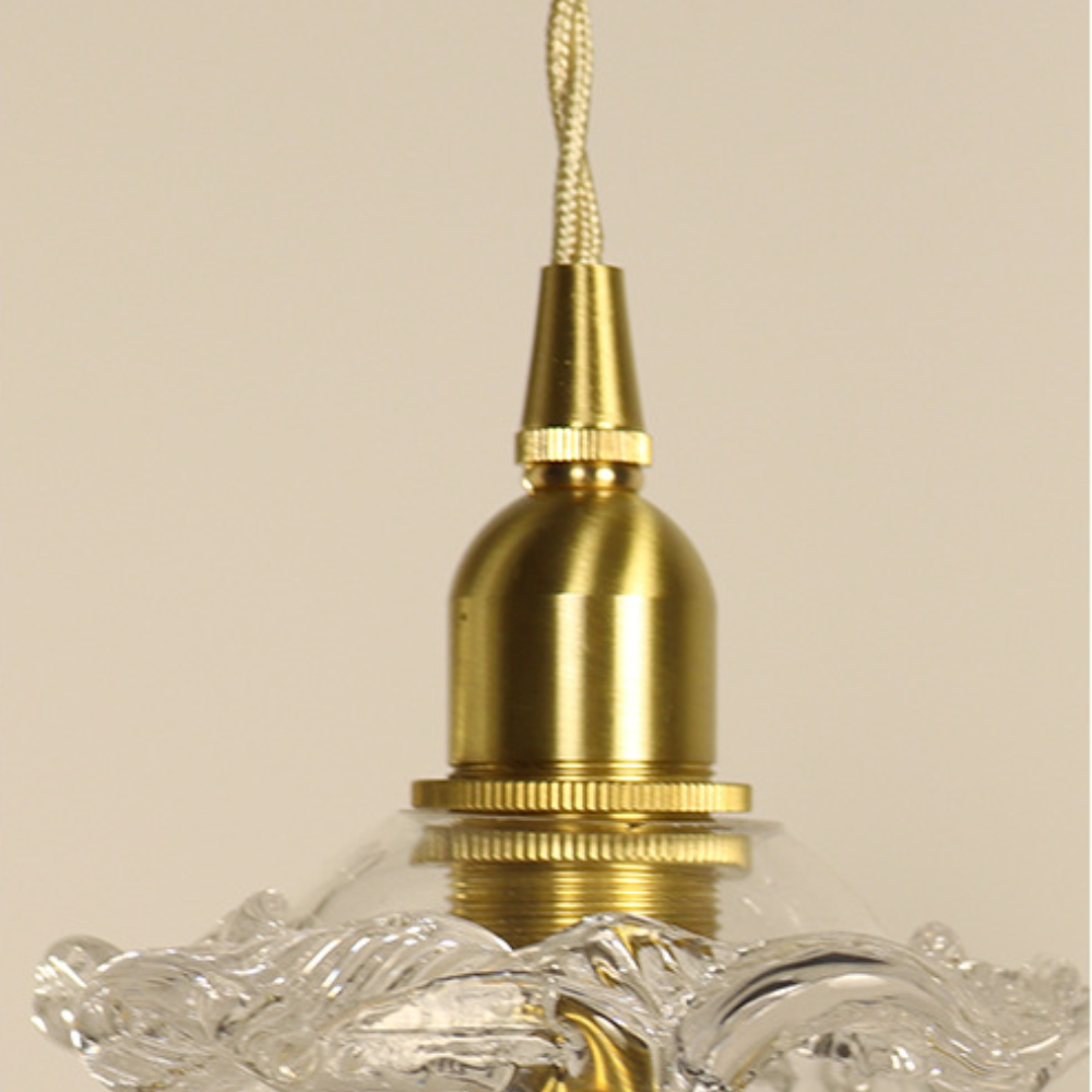 Valentina Romantique Rétro Rose Suspension Clair Verre Chambre à coucher