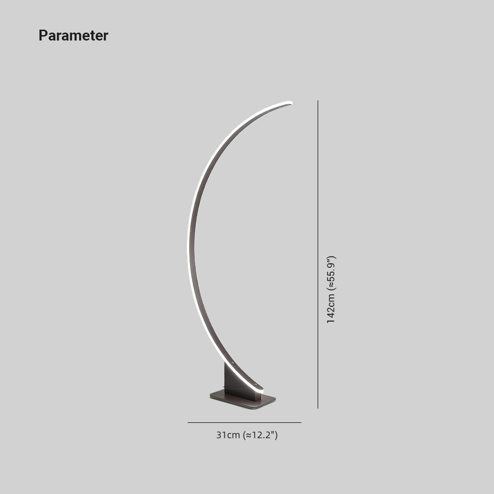 Ray Design Lampadaire Arche Simple Métal/Silicone Café/Blanc Salon/Chambre à Coucher