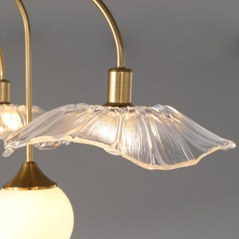 Valentina Nordique LED Lustre Or Verre Salon/Chambre À Coucher/Salle À Manger