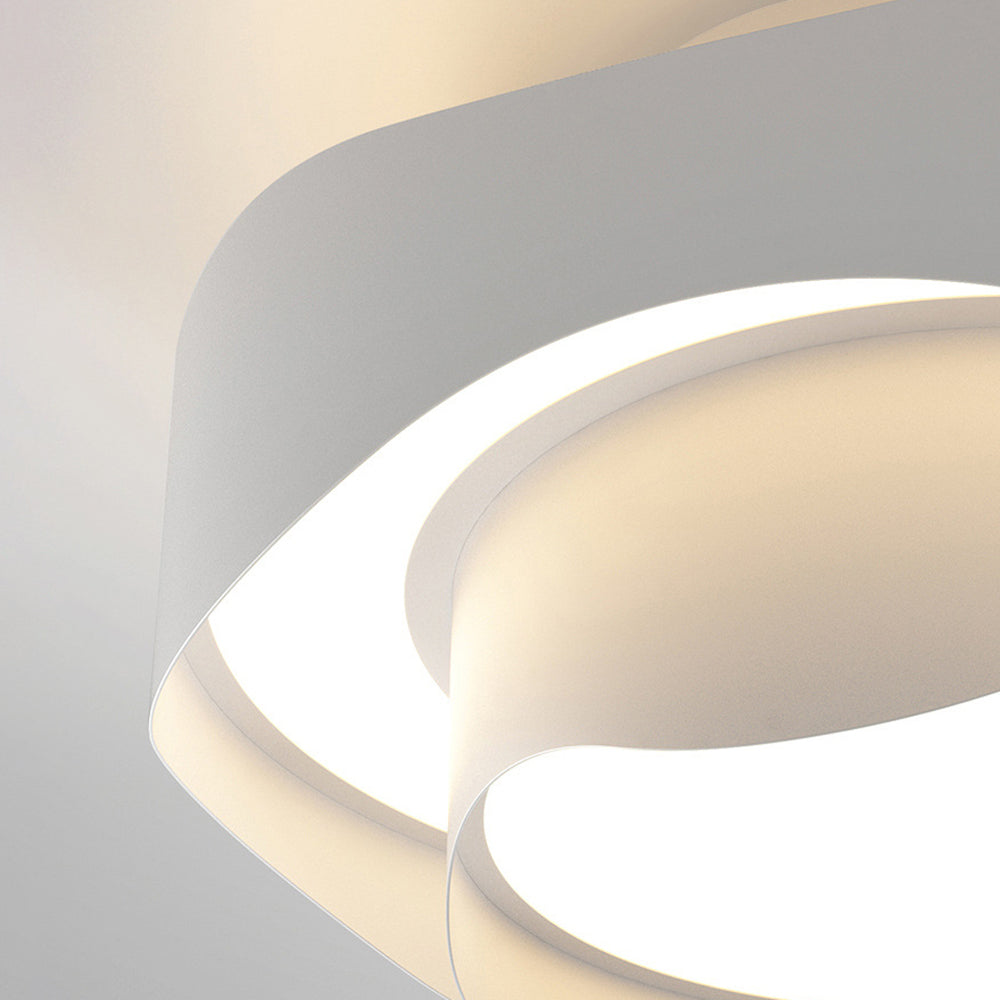 Arisha Suspension Ronde Contemporaine, Métal, Blanc, Chambre à Coucher/Salle à Manger