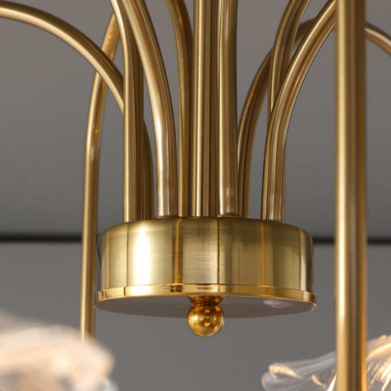 Valentina Nordique LED Lustre Or Verre Salon/Chambre À Coucher/Salle À Manger