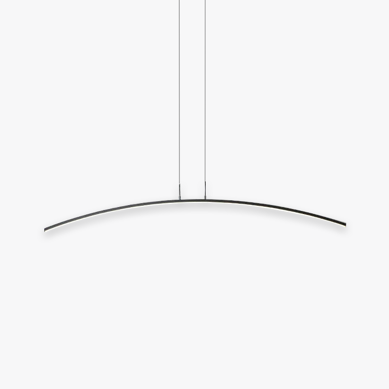 Arisha Suspension Moderne Linéaire LED Simple Nordique Noir Salon