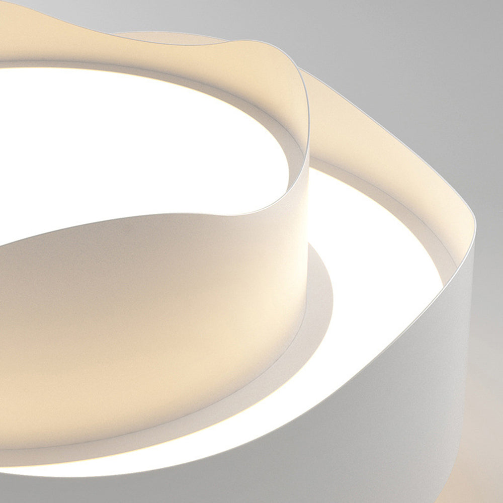 Arisha Suspension Ronde Contemporaine, Métal, Blanc, Chambre à Coucher/Salle à Manger