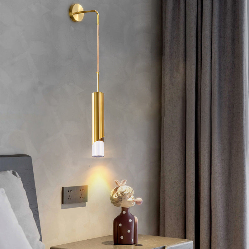 Ray Applique Murale LED Moderne Métal/Acrylique Noir/Or Chambre