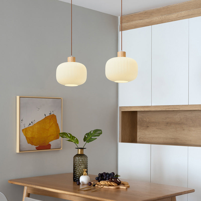 Muto Luminaires Suspension LED Moderne Bois/Verre Salon/Salle à manger