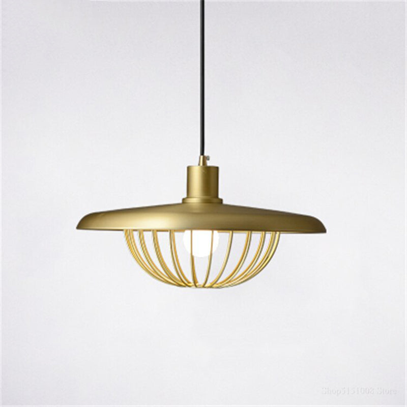 Arisha Suspension Ronde Moderne LED Luxe Métal, Or/Gris/Noir/Marron/Bois, Salon