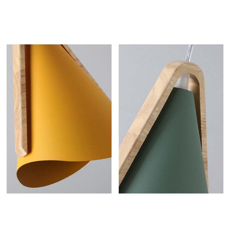 Valentina Suspension 5 Couleurs, Bois/Métal Vert/Rose Salon