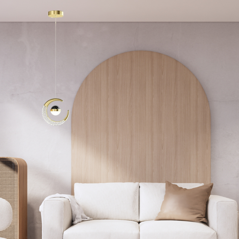 Arisha Suspension Ciel Etoilé Linéaire Simple, Métal, Noire/Dorée, Chambre