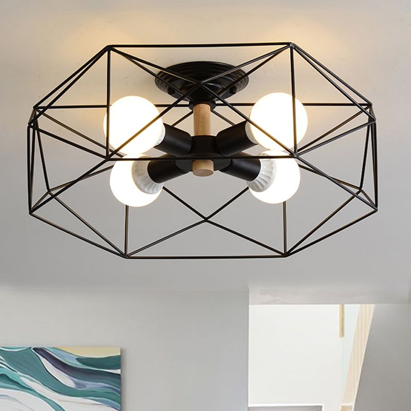 Arisha Moderne LED Plafonnier Doré/Blanc Métal Salon Chambre à coucher