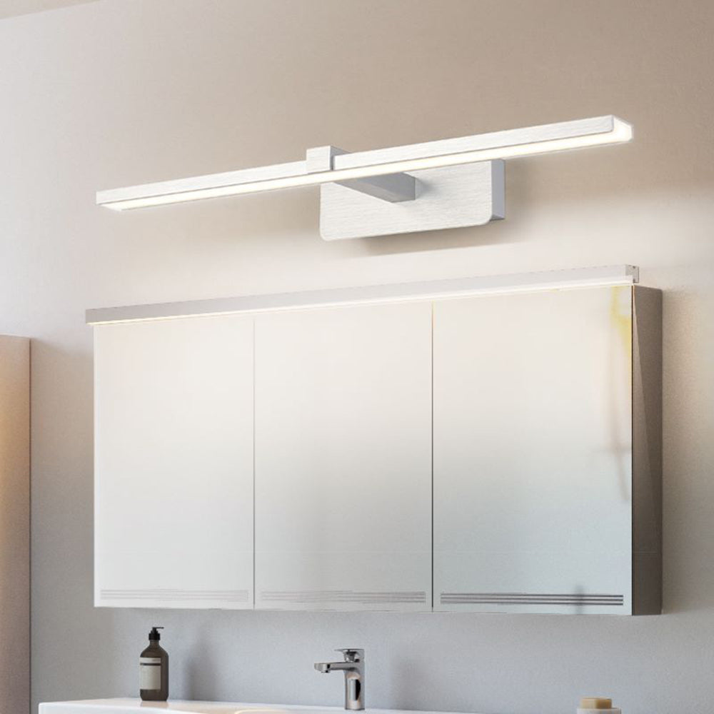 Arisha Simple LED Applique Murale Linéaire Moderne Métal/Acrylique Argent Salle de Bain