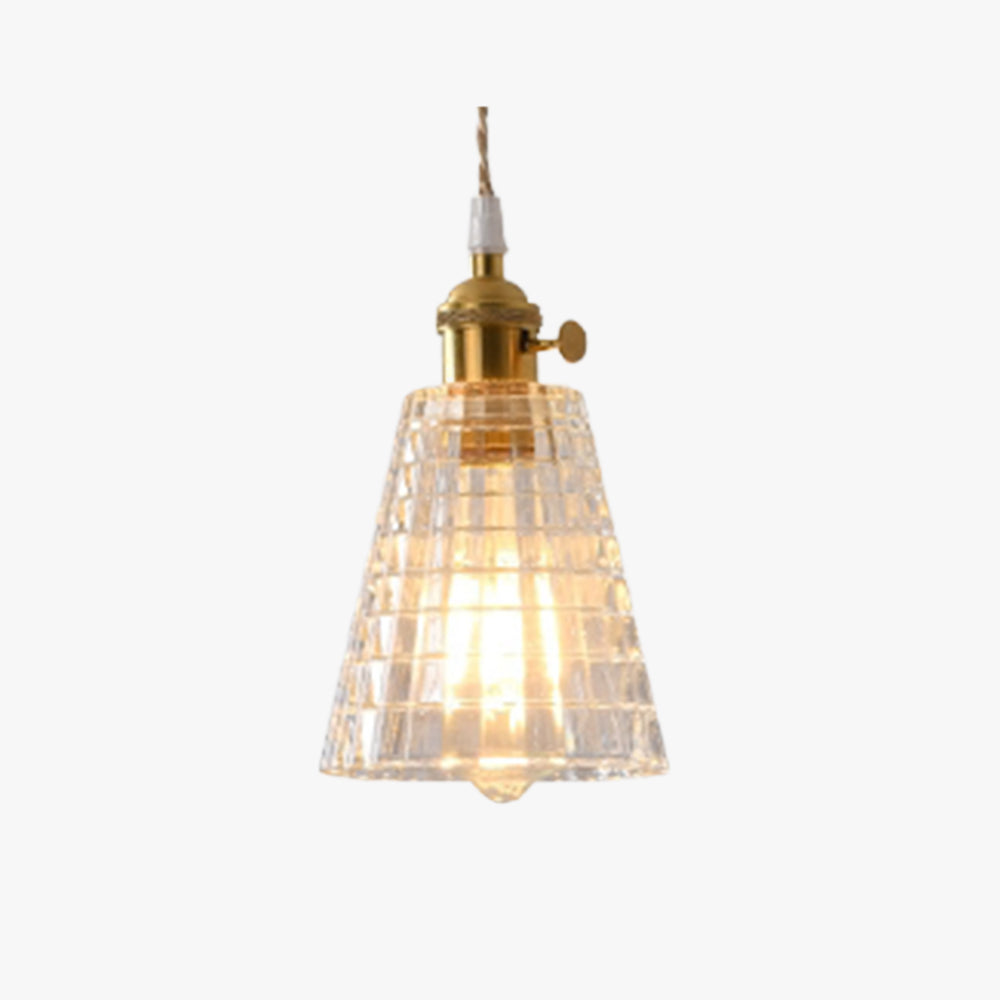 Valentina Luminaires Suspensions Art Deco Floral Vintage Métal/Verre Doré/Clair Salon/Chambre à Coucher