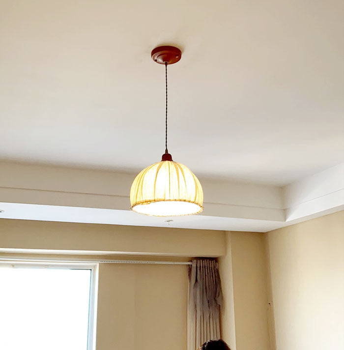 Arisha Suspension Dôme Vintage, Tissu, Beige, Salon/Chambre