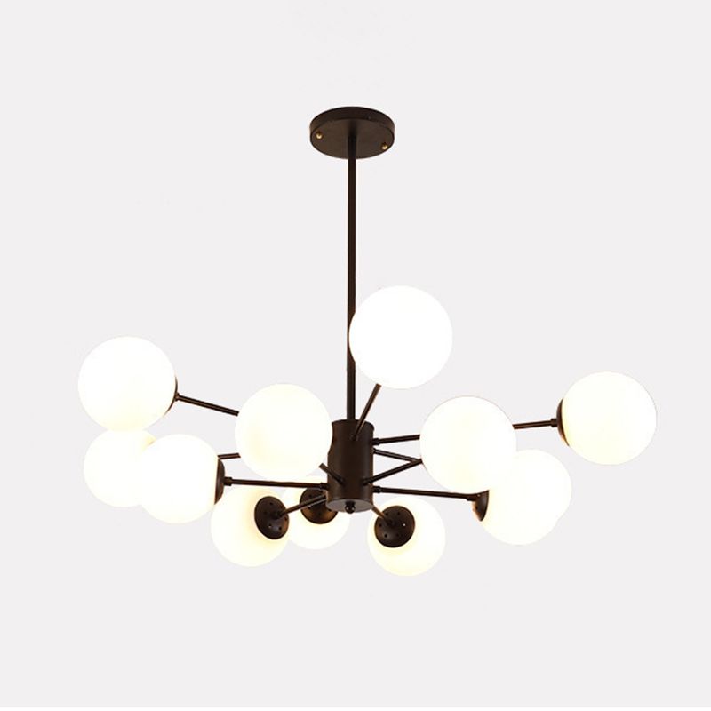 Valentina Suspension Multi Retro, Metal/Verre, Noir/Or, Salon
