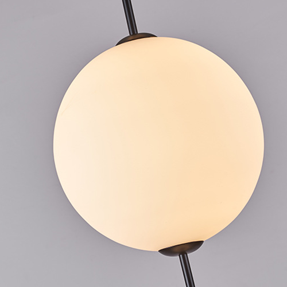 Valentina Luminaires Suspensions Bulle Moderne Simple Métal/Verre Noir Salon/Chambre à Coucher