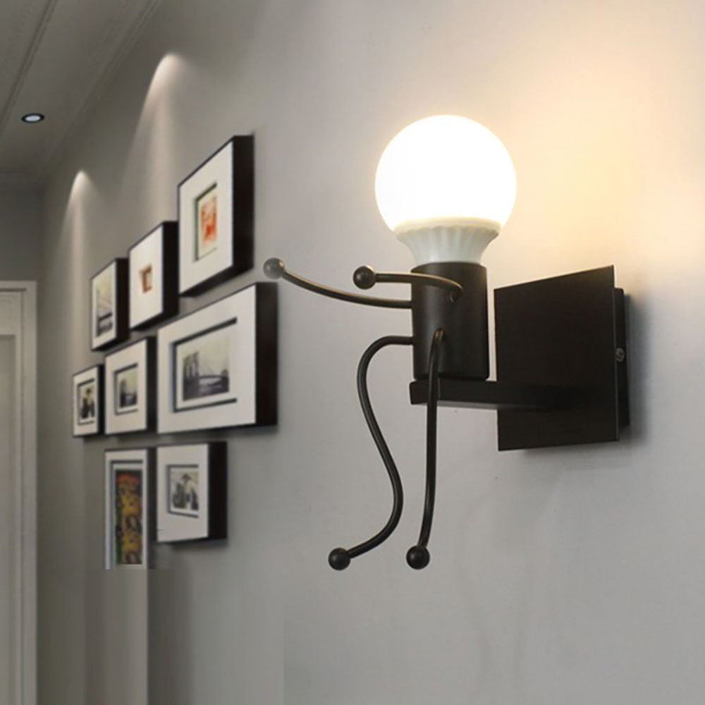 Luxo Applique Murale Design Italien LED Métal Noir/Blanc Chambre à Coucher/Salon