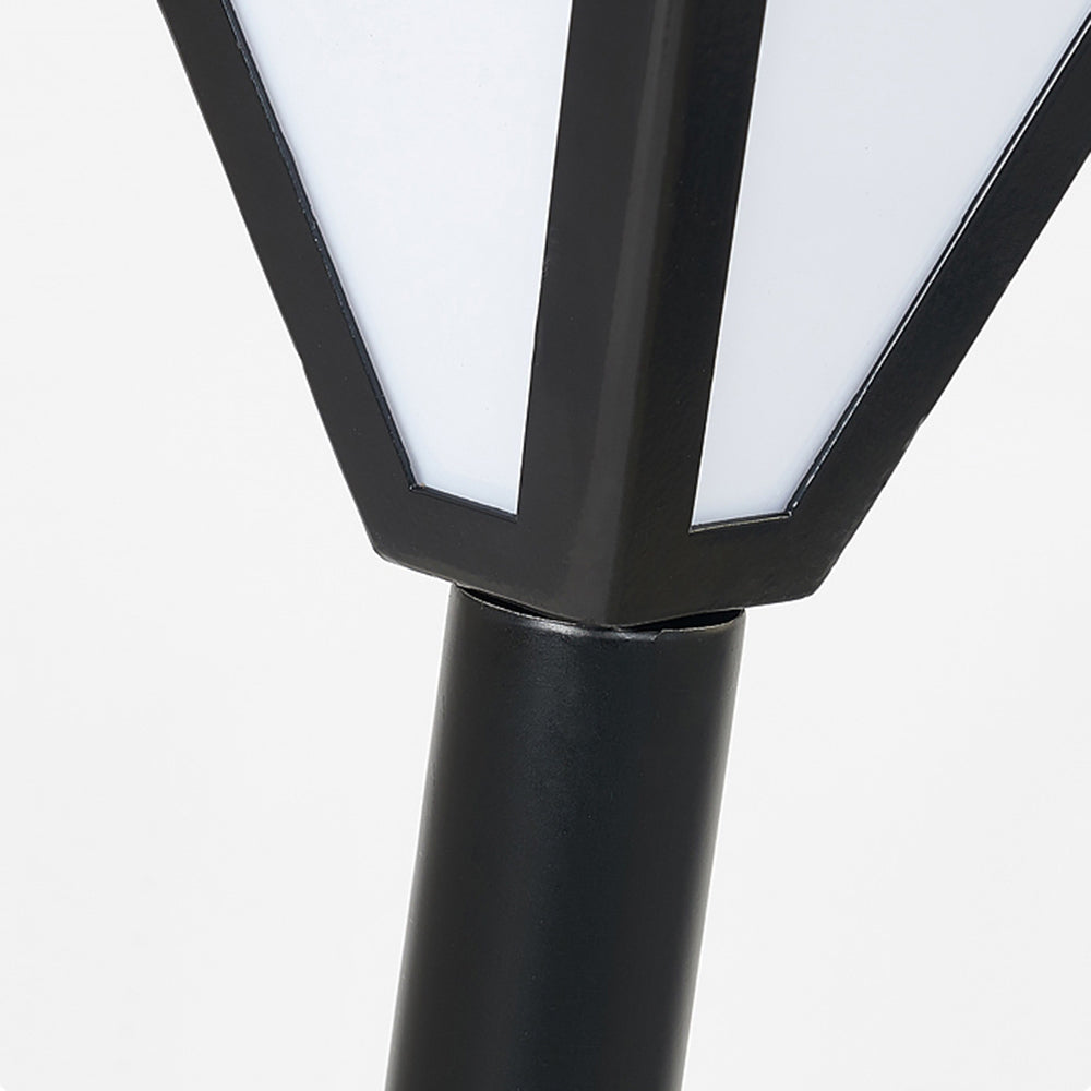 Ray Moderne LED Lampadaire Noir Métal/Verre Allée Exterieur