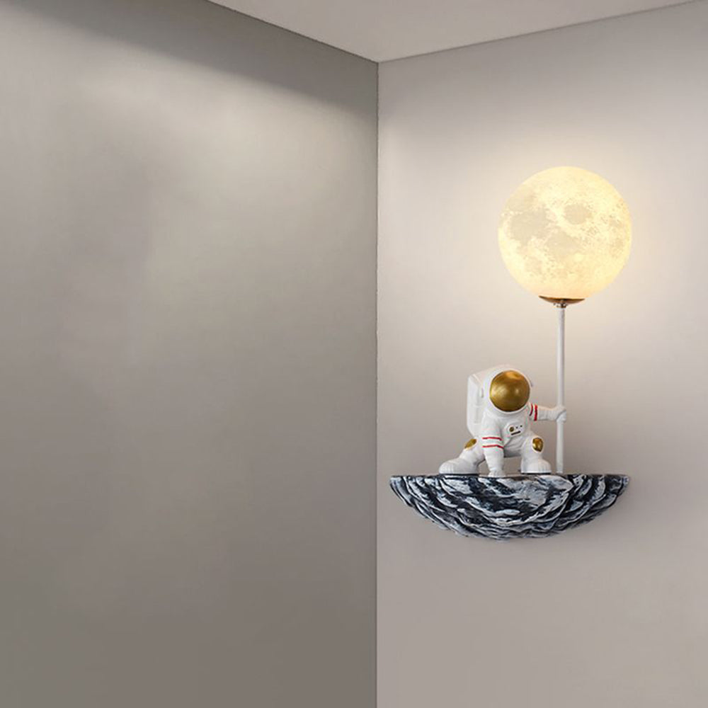 Aria Applique Murale Sphérique Astronaute Design LED Moderne Métal/Verre/Acrylique Blanc Salon