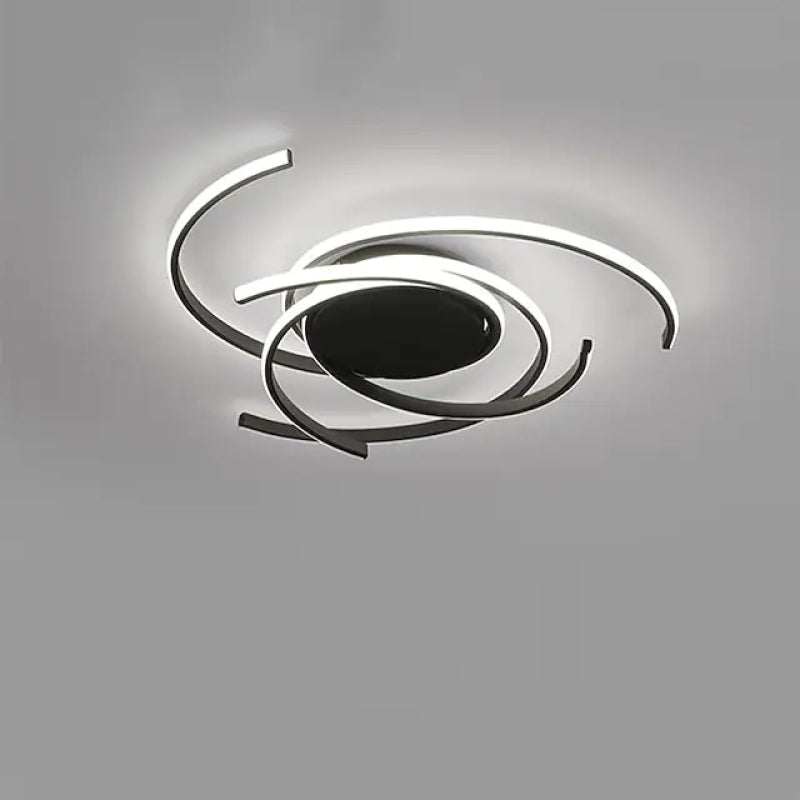 Arisha Plafonnier Arche Métal Moderne, Noir/Blanc, Salon