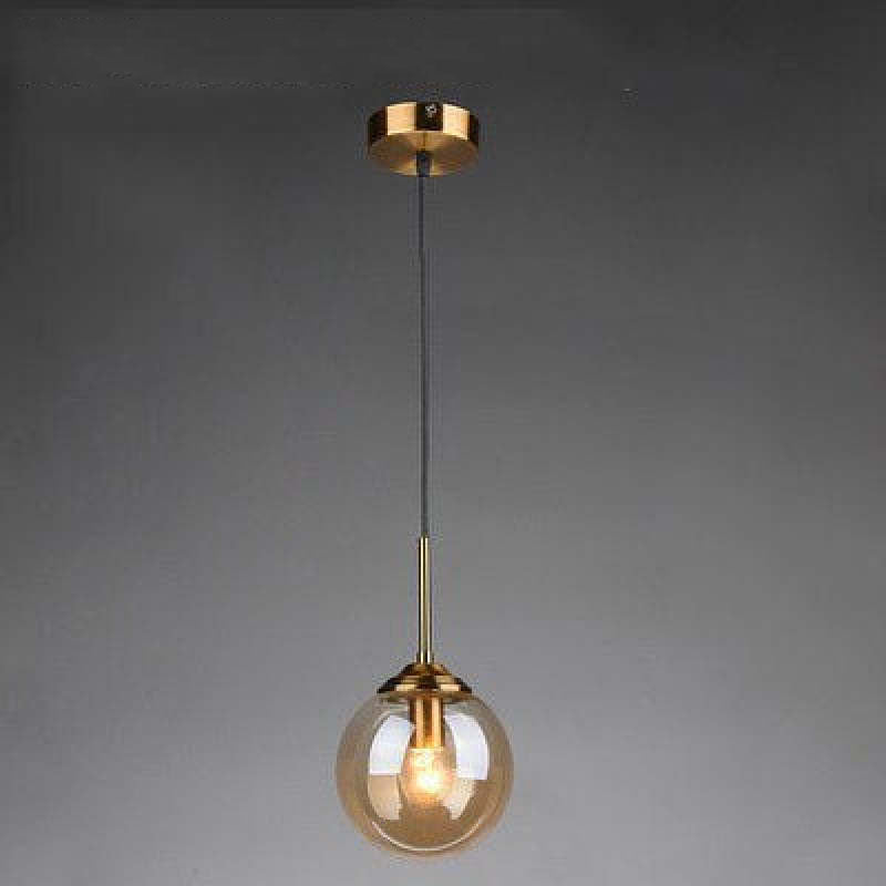 Valentina Luminaires Suspension Verre Transparent Ambre