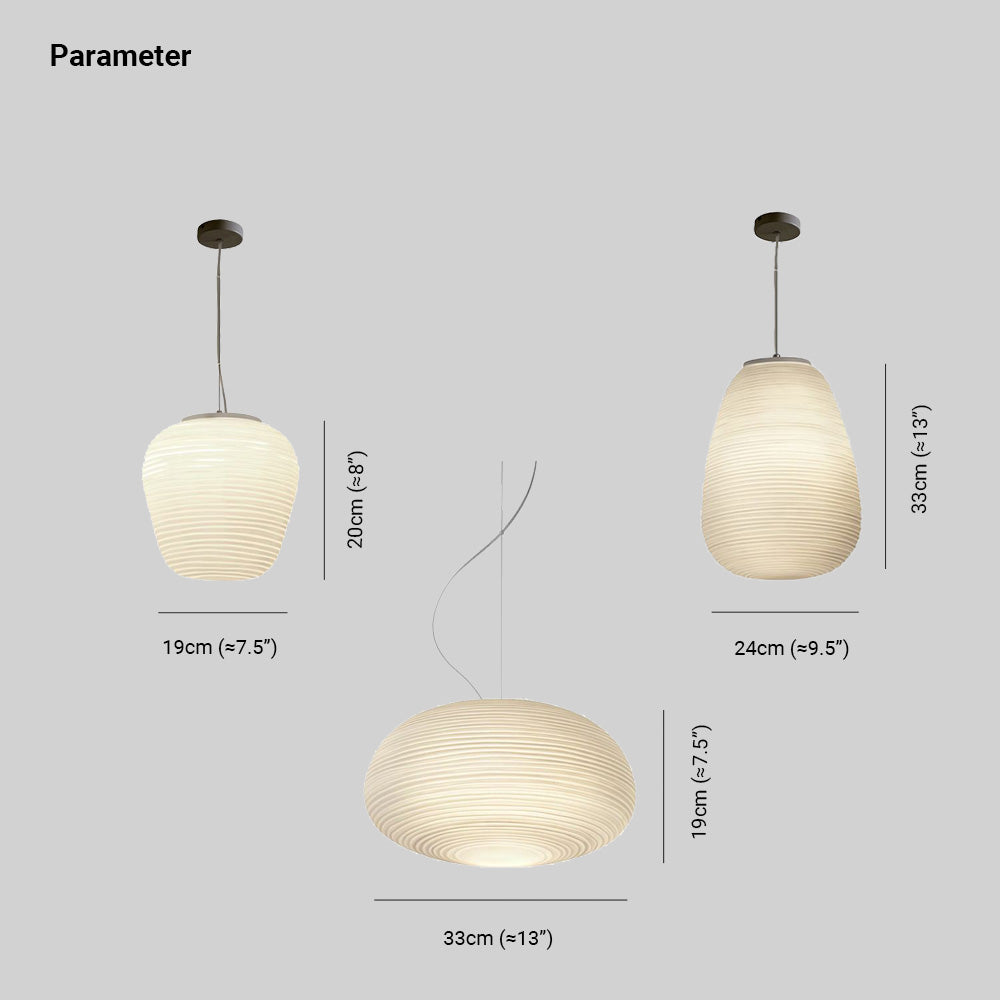 Ritta Design LED Suspension Blanc Verre Métal Chambre à coucher