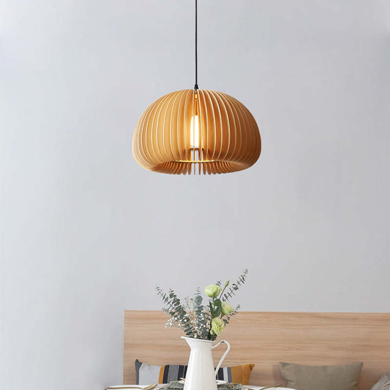 Muto Suspension Citrouille Rustique, Bois/Metal, Bois, Salon