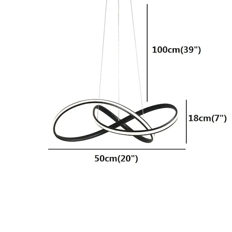 Arisha Suspension Linéaire Moderne, Metal/Gel de Silice, Blanc/Noir, Salon