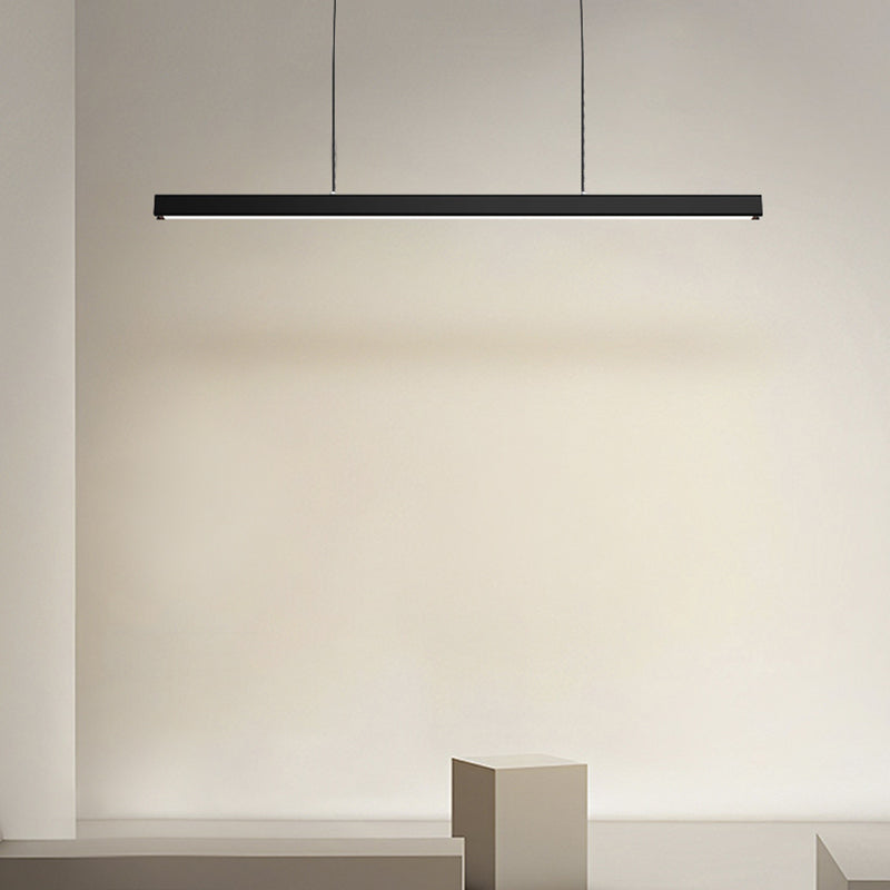 Ray Suspension Linéaire Moderne, Métal, Noir/Blanc, Salon