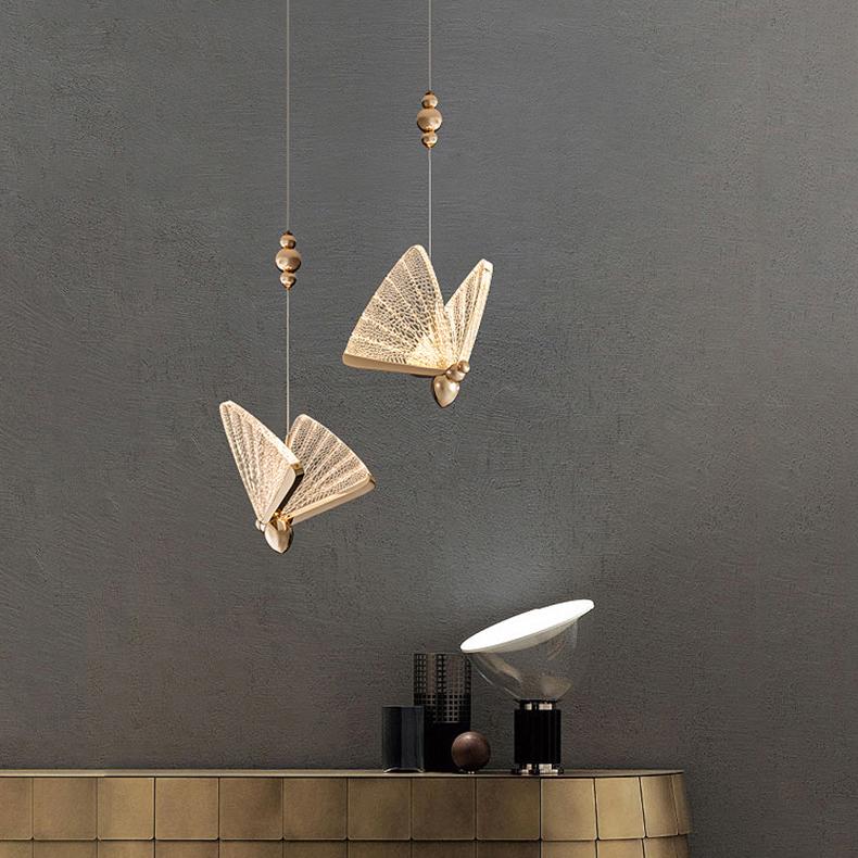 Arisha Moderne Luminaires Suspension Doré Animal