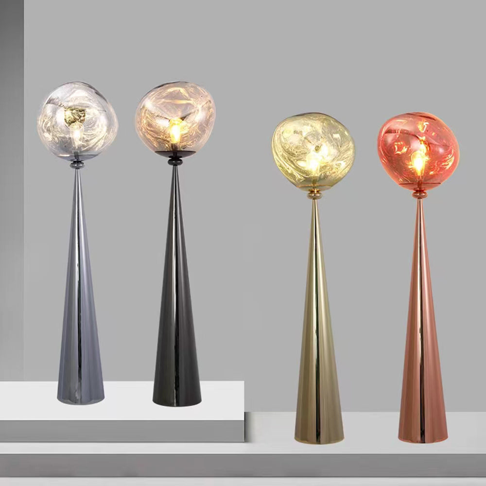 Valentina Design Italien Lampadaire Moderne Métal/Acrylique Rose Dorée/Or/Chromé/Gris Fumé Salon