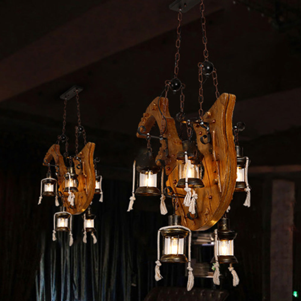 Epoch Suspension Saxophone Retro, Metal/Bois, Noir/Marron, Salon