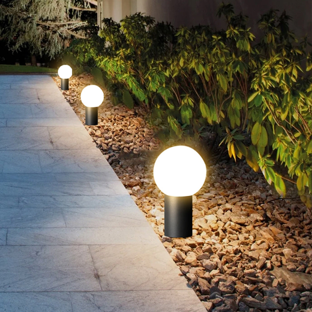 Ray Moderne LED Lampadaire Extérieur Noir Métal Allée Cour