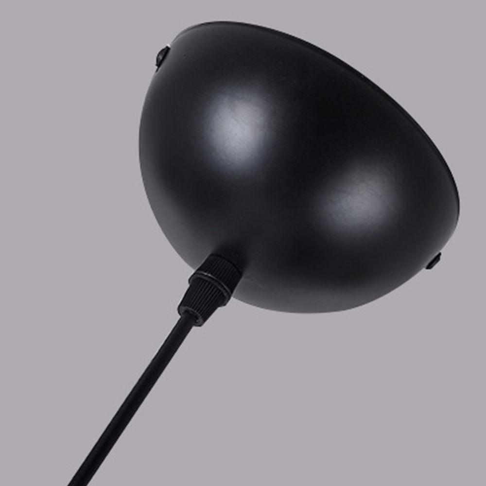 Valentina Luminaires Suspensions Bulle Moderne Simple Métal/Verre Noir Salon/Chambre à Coucher