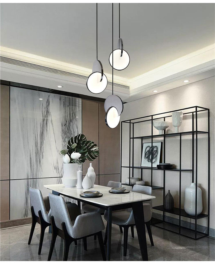 Arisha Luminaires Suspension Minimaliste Métal Or/Argent Salon