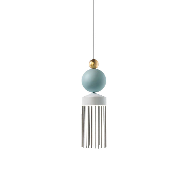 Valentina Suspension Irrégulière Géométrique, Metal, Bleu/Gris, Salon