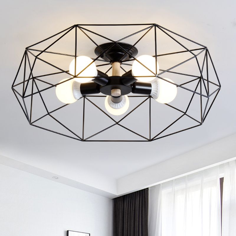 Arisha Moderne LED Plafonnier Doré/Blanc Métal Salon Chambre à coucher