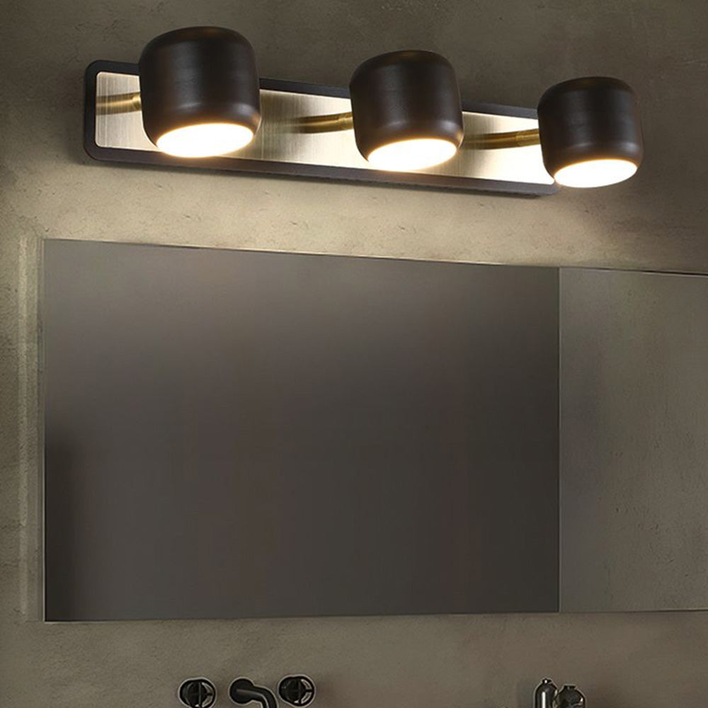 Arisha Applique Murale Cylindrique Moderne Métal/Acrylique Noir/Blanc Salle de Bain