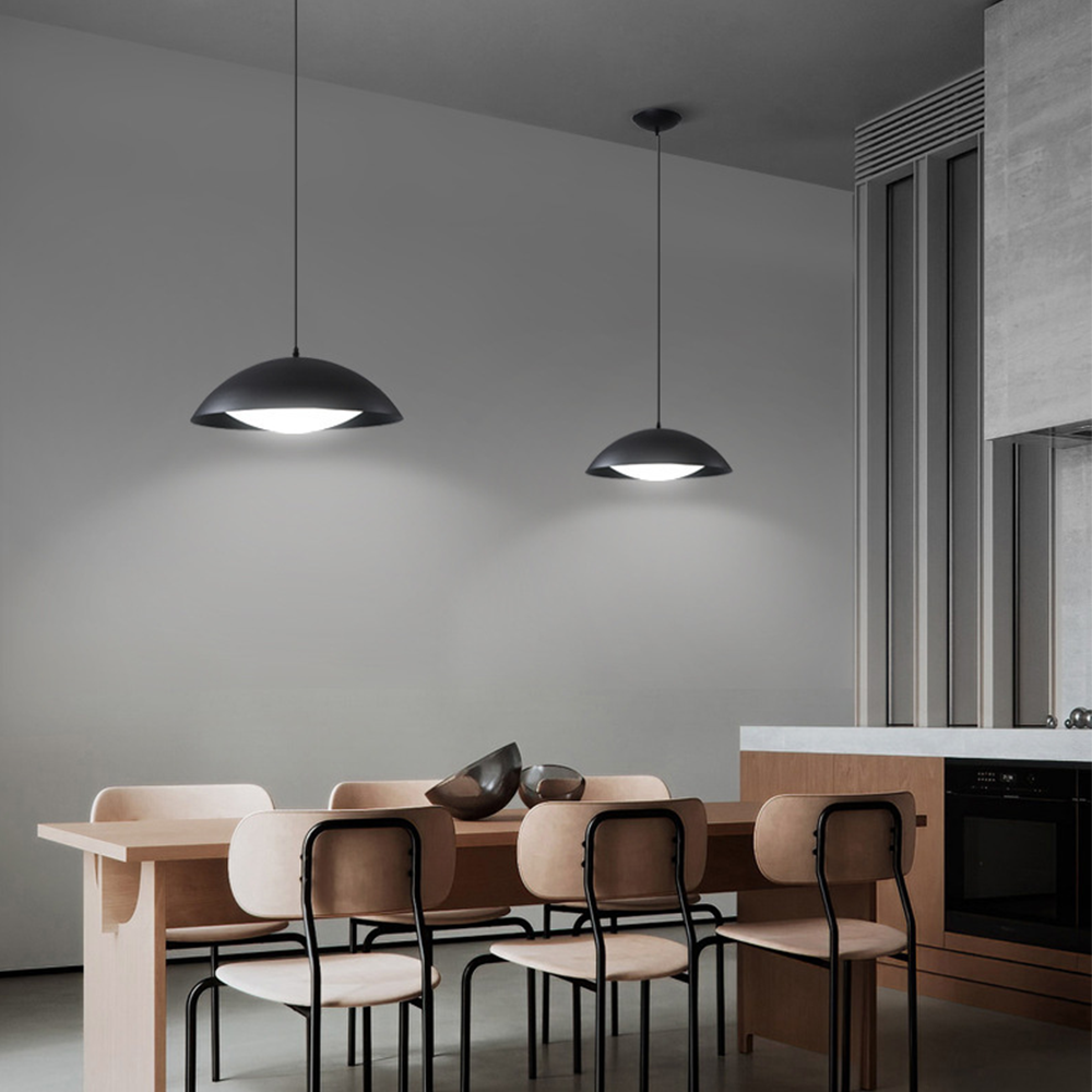 Valentina Suspension Moderne Minimaliste Blanc Métal Salle à Manger