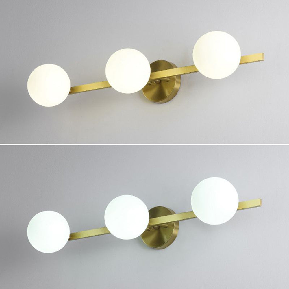 Valentina Applique Murale Design LED Linéaire Globe Moderne Métal/Verre Intérieur Salle de Bain