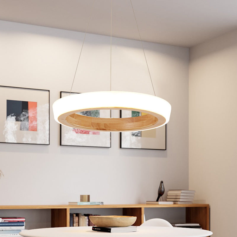 Muto Suspension Anneau Simple, Bois/Acrylique, Bois, Salon