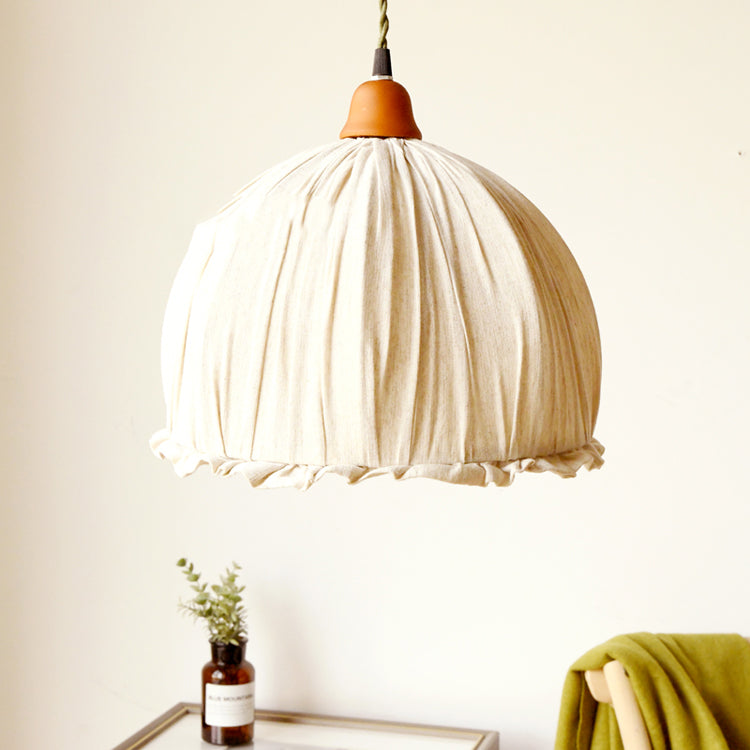 Arisha Suspension Dôme Vintage, Tissu, Beige, Salon/Chambre