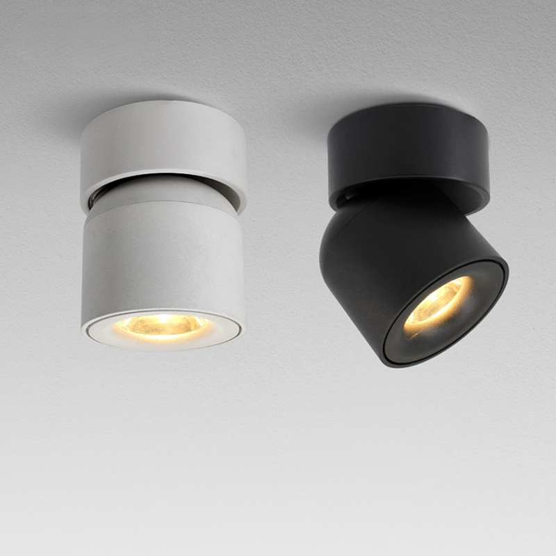 Arisha Plafonnier Spot LED Encastré Modern, Métal, Noir/Blanc, Salon/Salle à Manger