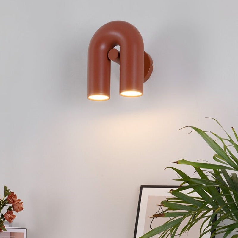 Aria Arc Minimaliste LED Applique Murale Noir Rouge Bleu