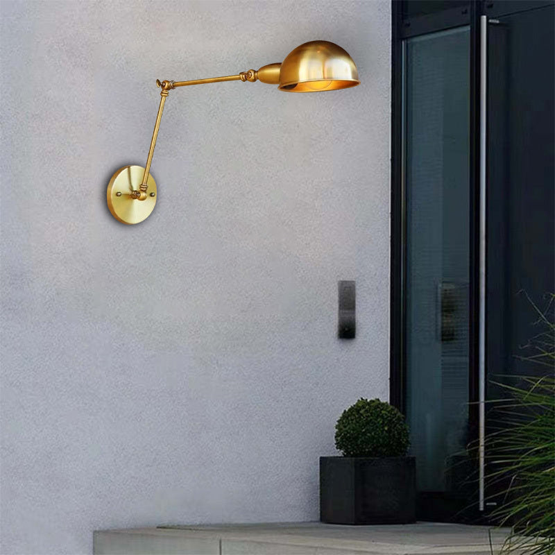 Epoch Applique Murale Demi-sphère Pliable, Laiton, Salon