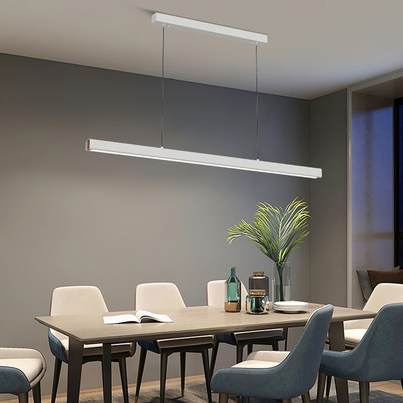 Ray Suspension Linéaire Moderne, Métal, Noir/Blanc, Salon
