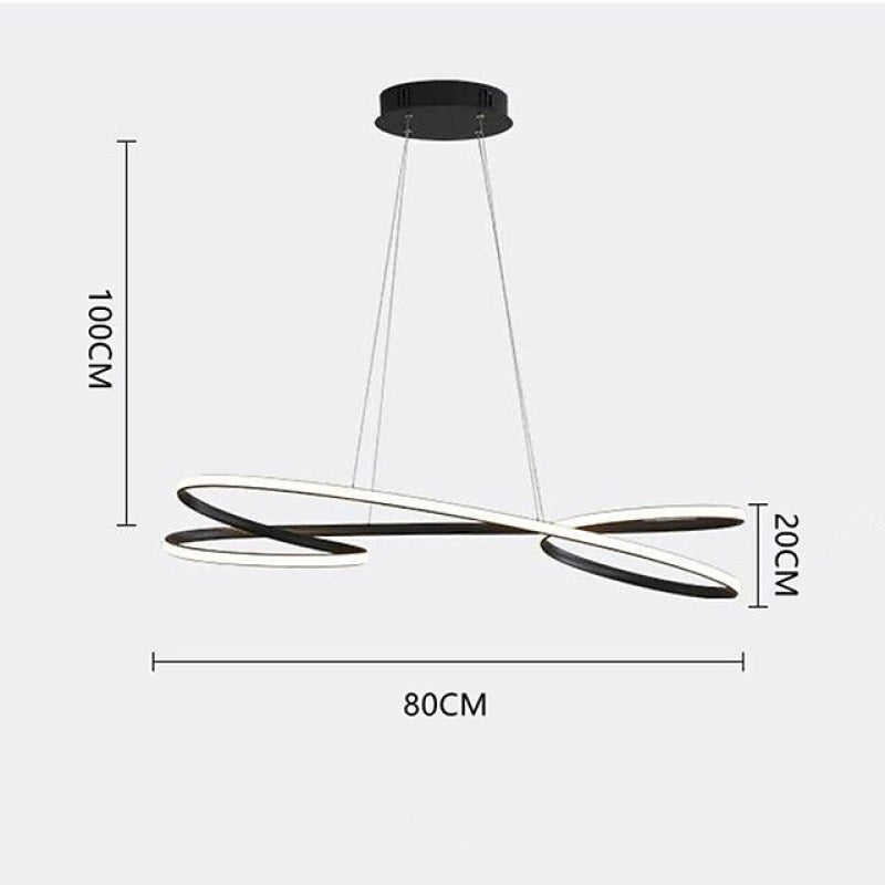 Arisha Luminaires Suspension Papillon LED Moderne Métal Salle à manger
